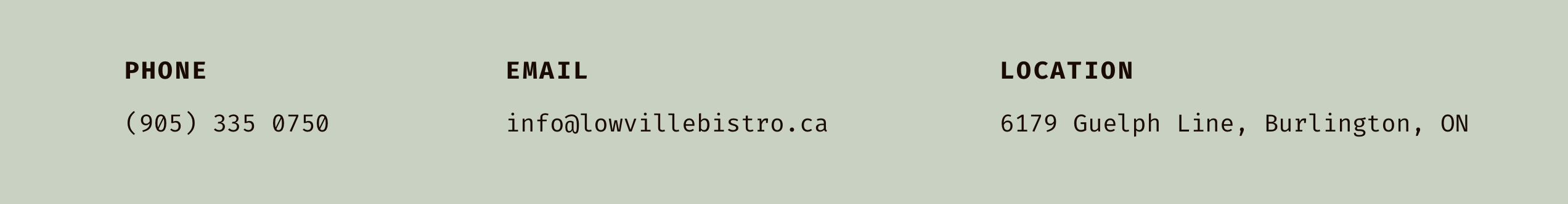 Lowville Bistro Contact Information